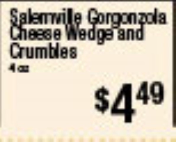Salemville Gorgonzola Cheese Wedge and Crumbles