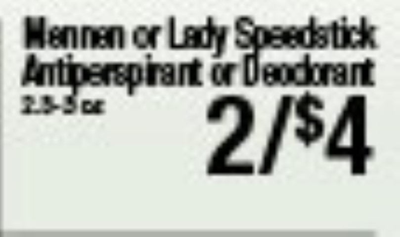 Mennen or Lady Speedstick Antiperspirant or Deodorant